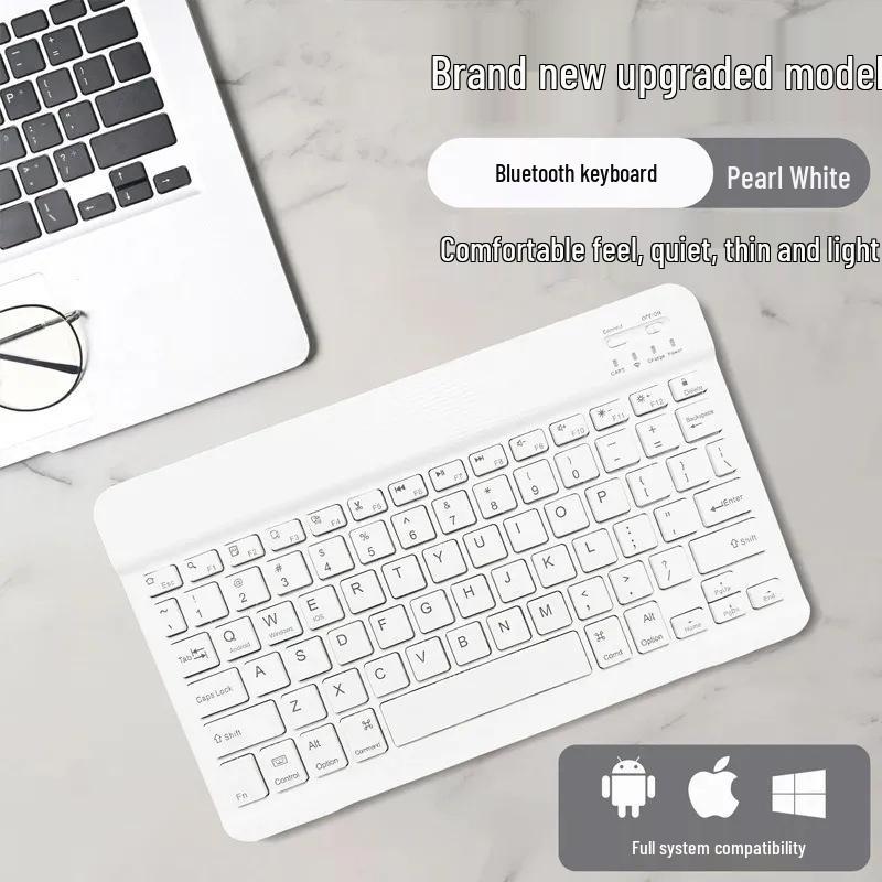 Ультратонкая Беспроводная Bluetooth-клавиатура для Нескольких Устройств - Совместима с iPad, Ноутбуком и Телефоном - Двухсистемная