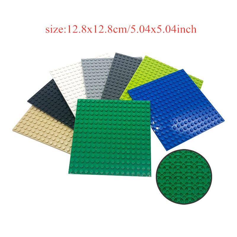 Нетоксичная 4 шт. 16x16 точек Двусторонняя базовая пластина Строительные блоки Базовая пластина Детали для Moc City Образовательный Рождественский Подарок Игрушка Для Детей