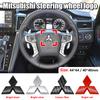 For Mitsubishi Pajero Space Star Xpander Ralliart Delica ASX 1Pc Mitsubishi Logo Steering Wheel Decal 3D Sticker Car Badge Logo