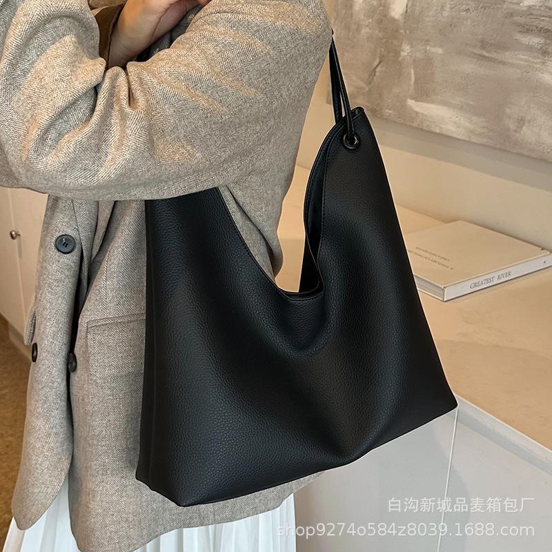 Trendy Fashion Tote Mother and Child Bag 2025 New Autumn and Winter Retro Niche Shoulder Bag High-end Underarm Bag