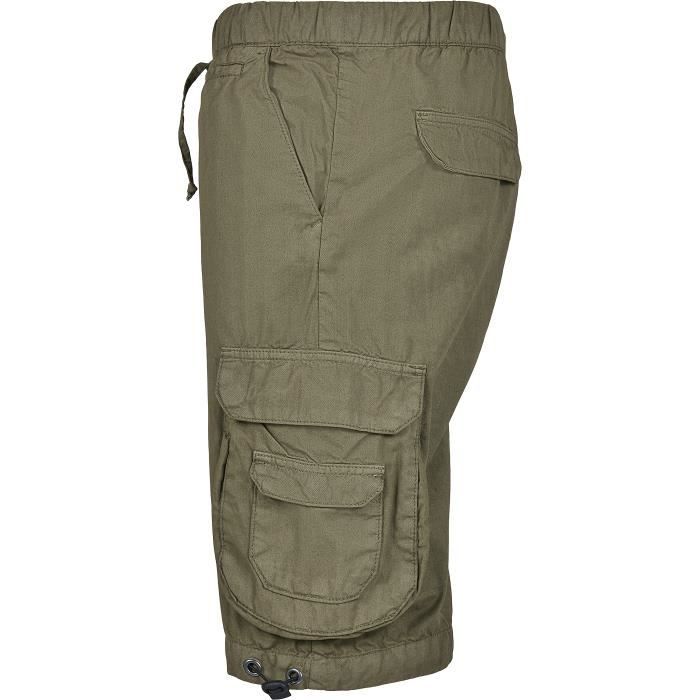 Short Cargo Homme - Urban Classics - Double Poches - Olive - 100% Coton
