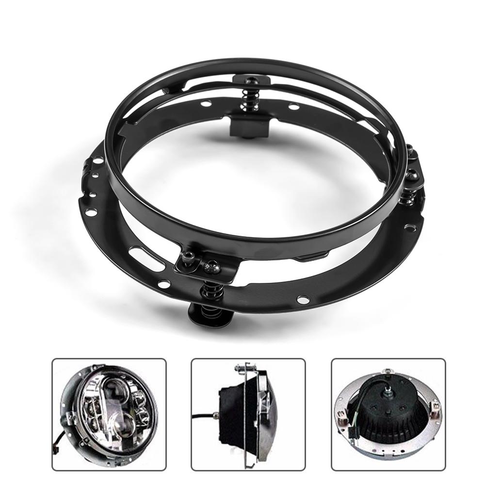 7" Inch LED Headlight Ring Mounting Bracket For Wrangler JK Suzuki Samurai Car for Harley Softail Touring FLD