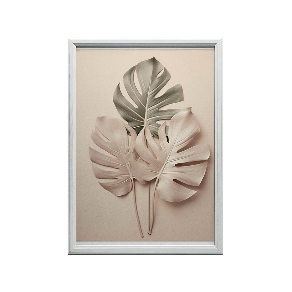 Złota Monstera Złota Monstera, 50X70 Cm, Bez Ramy, Płótno Premium Na Blejtramie