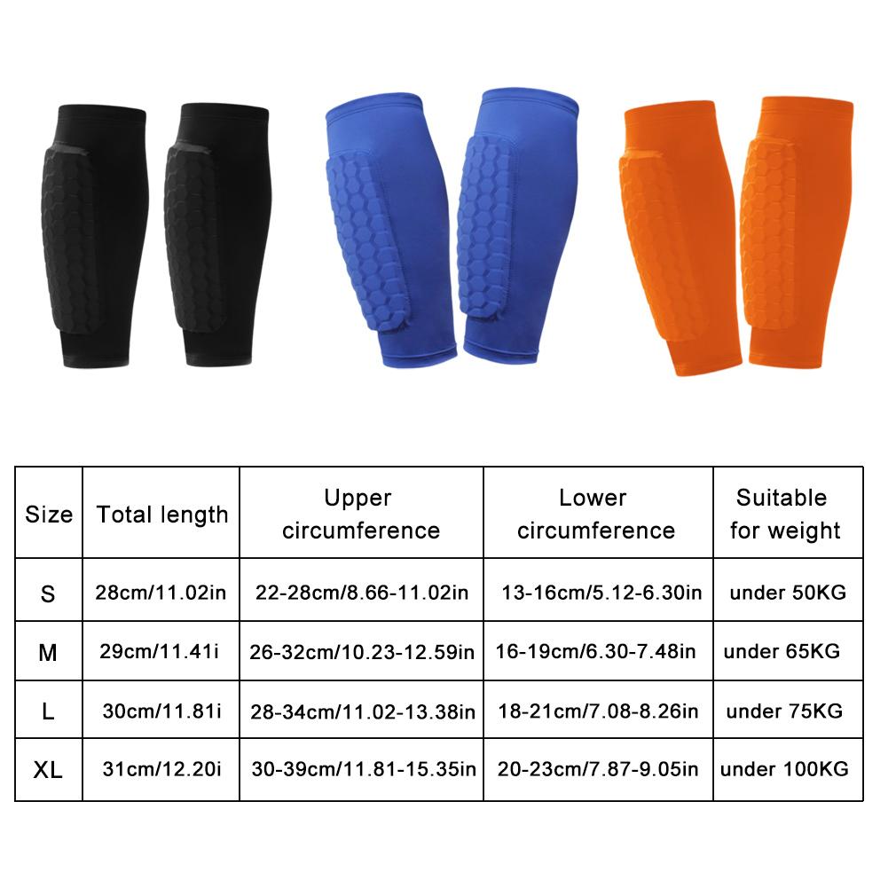 2 шт. футбольные щитки для голени, сотовые защитные накладки для бега, поддержка голени S B1M6