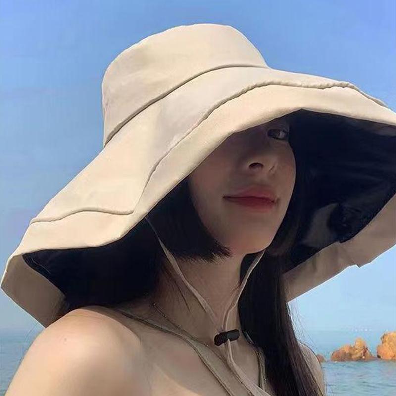 Fashionable And Casual Fisherman Hat For Women'S Summer Anti Uv Sunshade Hat