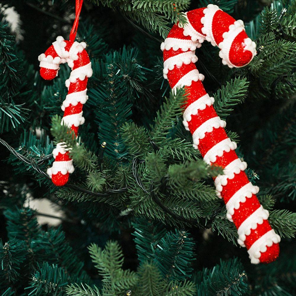 2pcs Twisted Christmas Foam Candy Cane Mini Christmas Tree Decoration  Party Favors