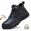 Waterproof Work Shoes Men Labor Shoes Anti-slip Leather Safety Shoes Men Safety Shoes Steel Toe Safety Sneakers for Work
