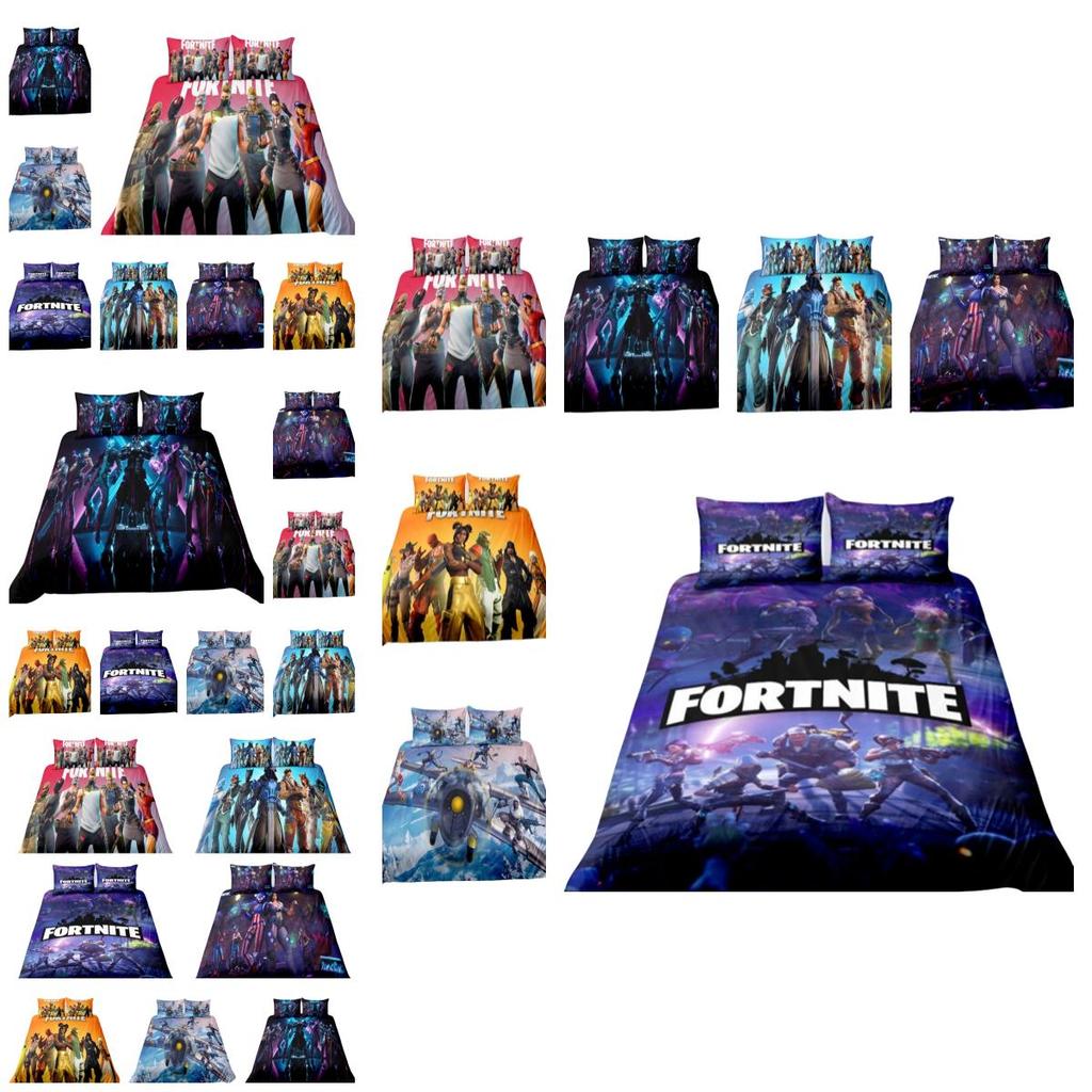 Комплект постельного белья Fortnite 3 предмета Комплект постельного белья с наволочкой и пододеяльником Полиэстеровый материал