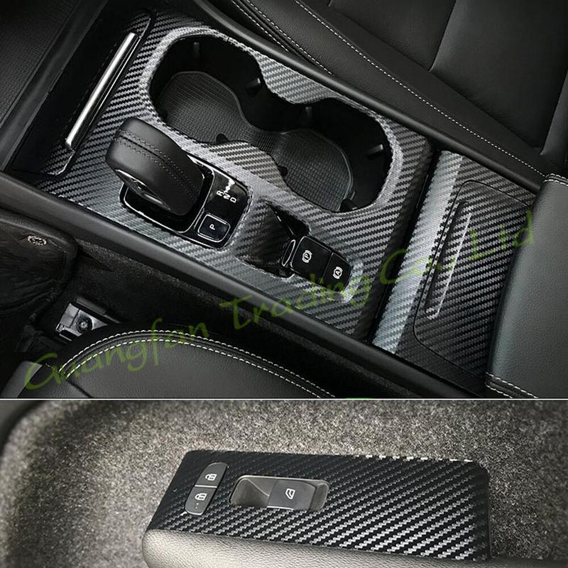 For Volvo XC40 Car-Styling 3D/5D Carbon Fiber Car Interior Center Console Color Molding Sticker Decals Parts Accessories