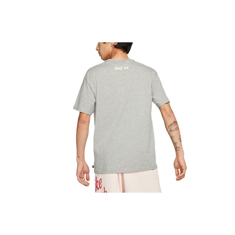 Nike T Shirts Men's Gray Crew Neck Moderate Straight Fit DD1299-063