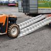 Loading Ramps, 2 Pcs 2400 x 380 mm, Durable Aluminum and Heavy-Duty Trailer Ramp Set with Anti-Slip Plates, 2721.6 kg Combined Capacity, for Carts,