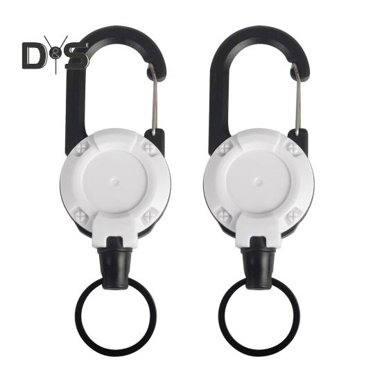 2 шт. прочный выдвижной брелок для ключей держатель значка многофункциональный инструмент карабин зажим ключи значки тактическая катушка удостоверения личности с выдвижным шнуром