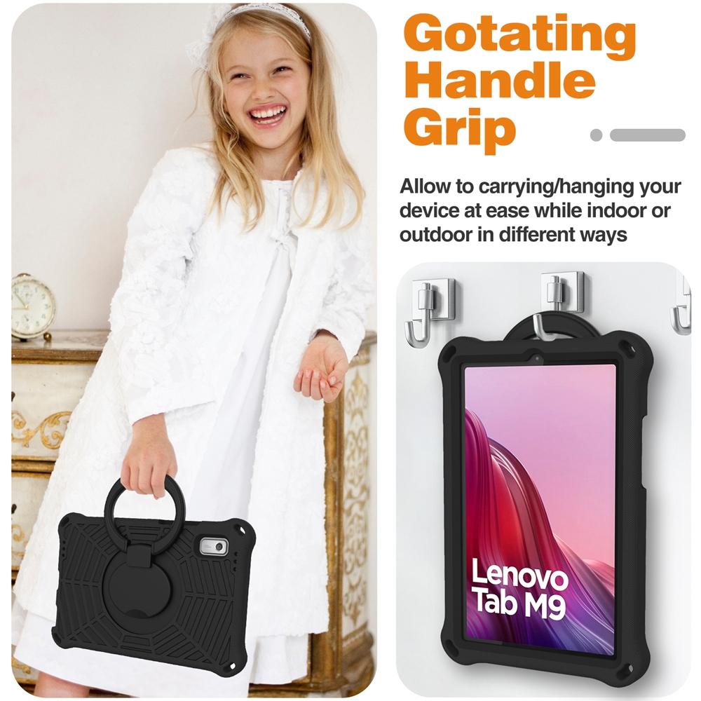For Lenovo Tab M9 2023 9.0 Inch TB-310FU TB-310XU Case EVA Kids Safe Pull Ring Shockproof Shoulder Strap Stand Tablet Cover