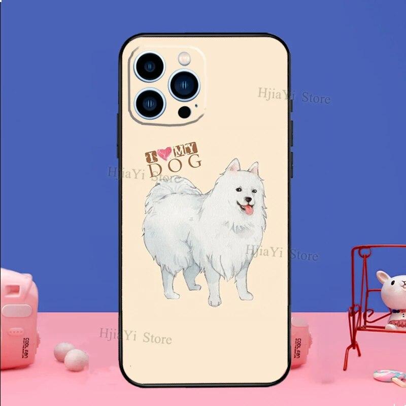 Japanese Spitz Dog Phone Case For iPhone Samsung Galaxy Redmi Xiaomi Oppo OnePlus Note S A 7 8 9 10 11 12 13 14 20 21 22 23 53 54 Pro Max Plus Ultra