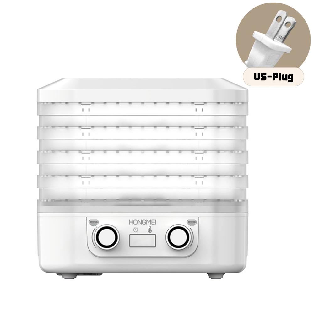 Сушилка для пищевых продуктов с 5 лотками и регулируемой температурой, автоматическая сушилка для пищевых продуктов и вяленого мяса,