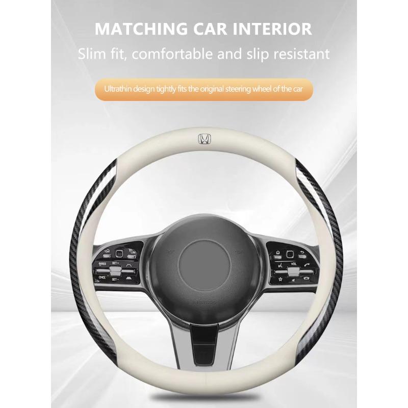 Автомобильная замшевая кожа из углеродного волокна Чехол на руль Нескользящий для Honda Fit Jazz Civic Accord Pilot Passport Stepwgn CRV BRV HRV Insight