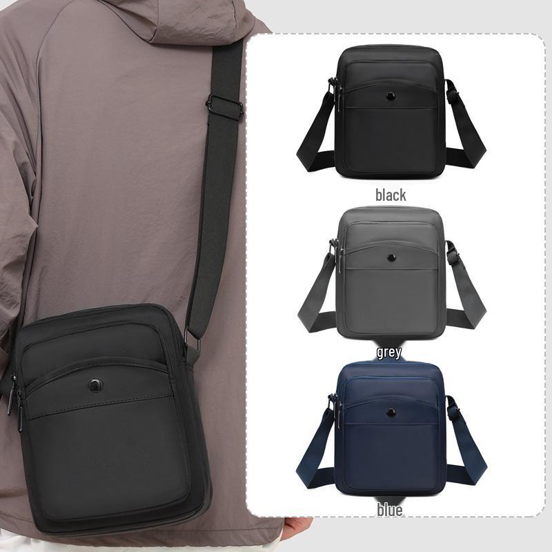 Men's Lightweight Oxford Cloth Crossbody Bag - Trendy Travel Shoulder Handbag & Vertical Sports Backpack