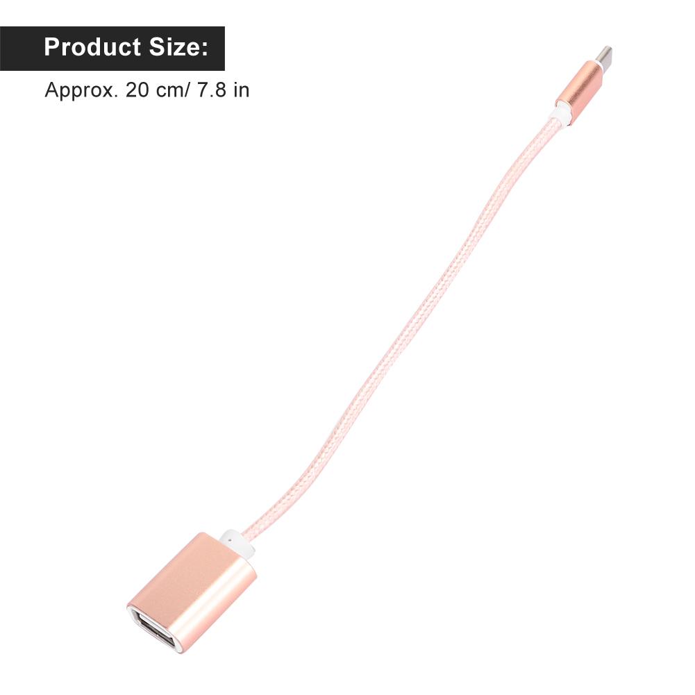 2 шт. Патч-корд Type-C USB-бокс USB-флеш-накопитель Картридер Кабель-адаптер для передачи OTG розовый