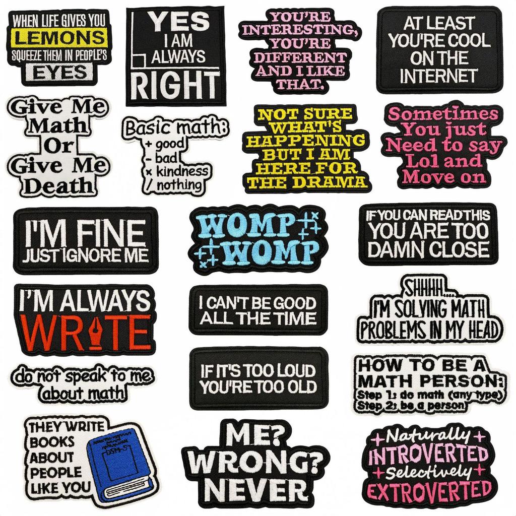 Мультяшная математическая серия вышитая нашивка: Декоративный значок на клейкой основе
