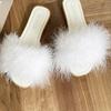Mules Slippers Women Fashion Square Toe Furry Flat Shoes Office Ladies Slides Flats Green White Pink Ytmtloy Zapatillas Mujer