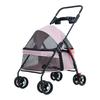 AOVOCO Pet 4 Dog Dog Small Medium Air Dog Cart Bag Dog Cart Dog Pet Cat Pink Cart, Wheels, Buggy, Cart, Lightweight, Dogs, Dogs, Buggy, Included,