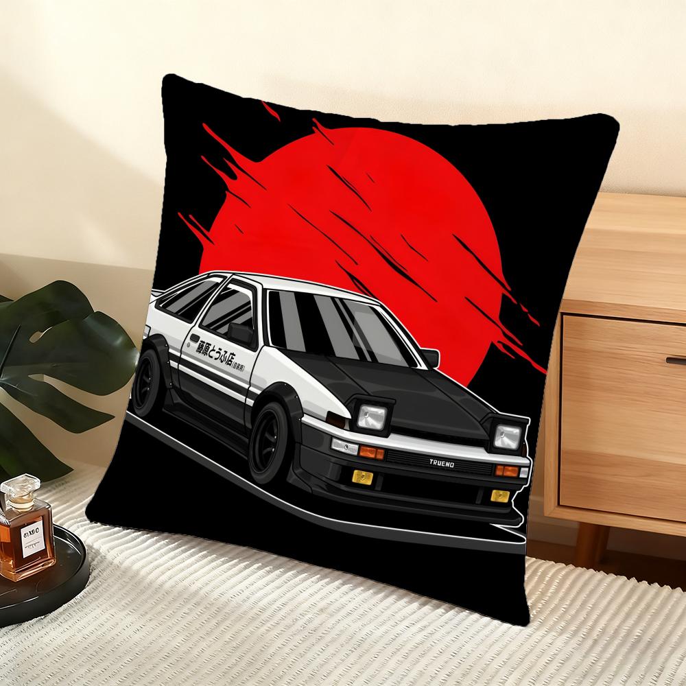 I-Initial D Ae86 Наволочка Мягкая Коротковорсовая Наволочка Гладкая Уютная Текстура Эстетичный Чехол для Подушки Домашний Декор
