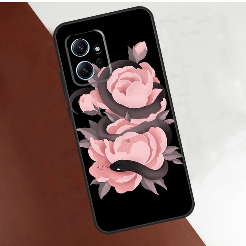 Чехол 'Цветок змеи' для Xiaomi Redmi Note 14 10 11 12 13 15 Pro Plus Чехол для Redmi 15 14C 10C 12C 13C 15C