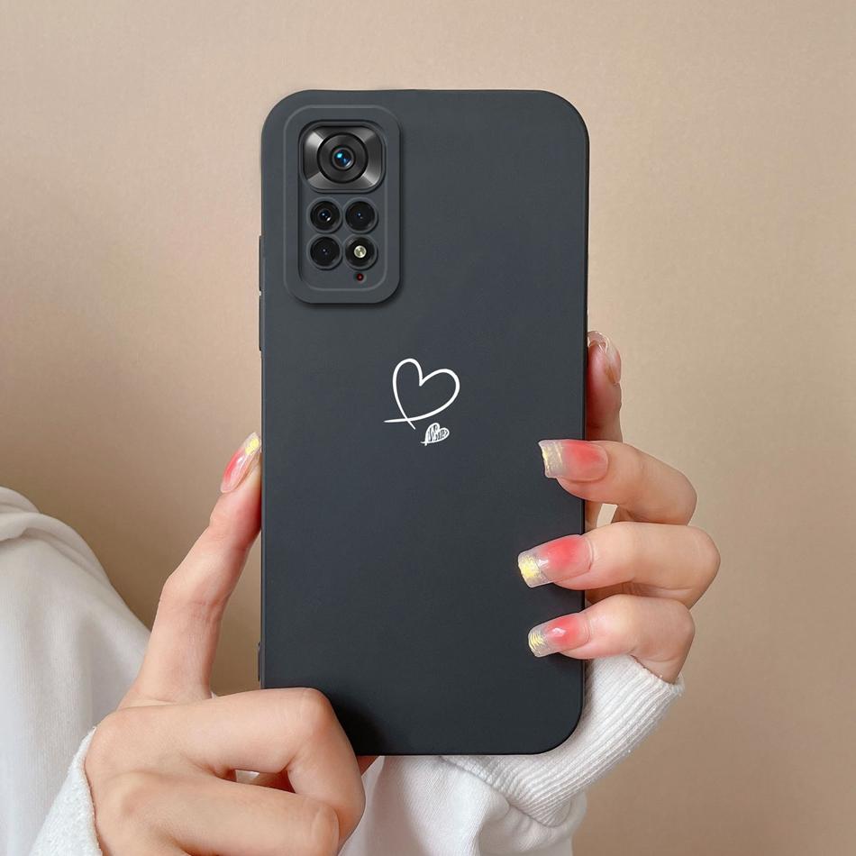 Чехол для телефона Redmi Note 11S 4G 5G, с рисунком 'Сердце', из жидкого силикона, с защитой камеры, задняя крышка для Xiaomi Redmi Note11S 11 S, Funda