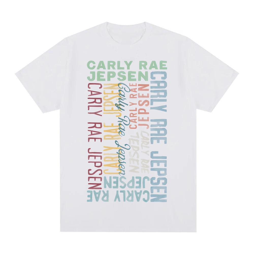 Футболки Carly Rae Jepsen 2025 Лето Рок Рукав Оверсайз 100%Хлопок Мягкая Одежда Круглый Вырез Высокое Качество Camiseta Hombre