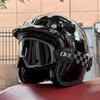 Мотоциклетный шлем Ретро Винтажный шлем лицо Ретро 3/4 шлем casco moto Capacete Винтажный шлем мотоциклетный мотокросс ORZ