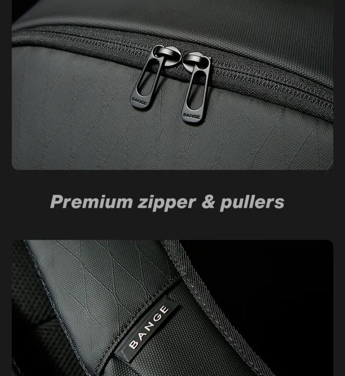 BANGE New Professional Men Business Laptop Backpack 15.6 Inch Multifcuntion Anti-Theft Outdoor Travel Backpack Bag