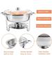 Stainless Steel Round Buffet Stove - Commercial Food Warmer & Chafing Dish Heater