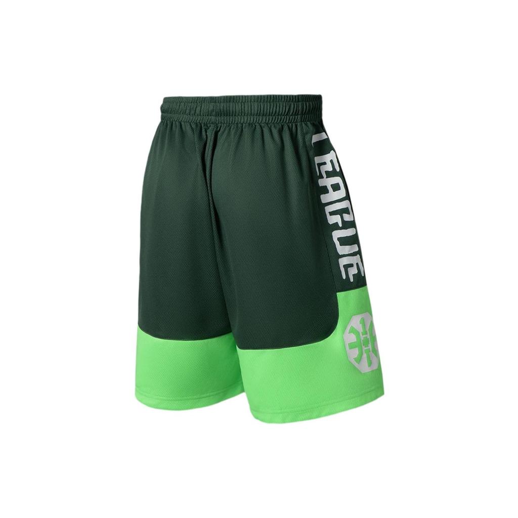 Li Ning X Jon Burgerman Artist Collaboration Series Logo Print Spliced Loose Fit Competition Shorts Men shorts AAPR371-5