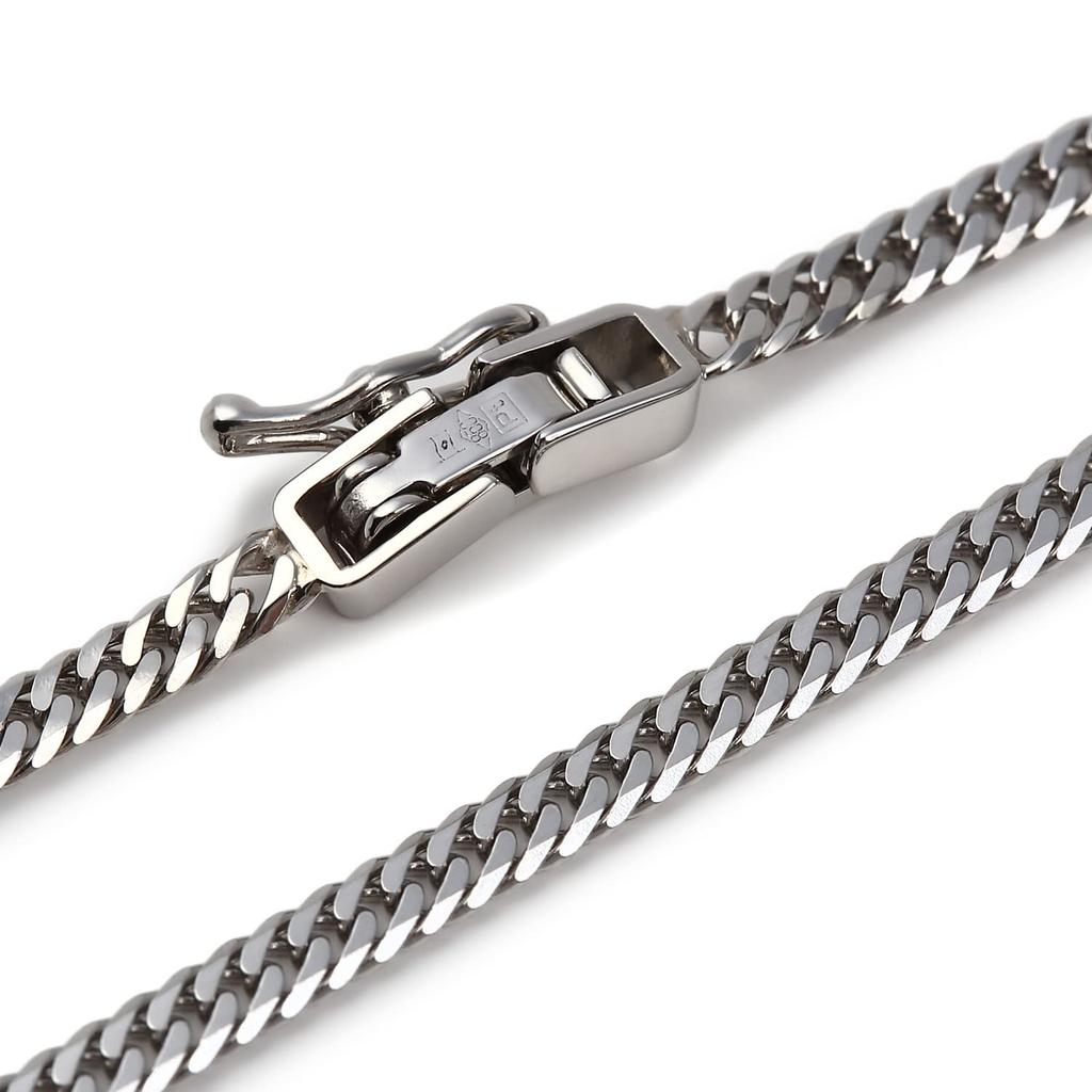 Товары Кихэй Браслет на ногу Платина Двойной 5г 23см Цепь Накатоме Клеймо сертифицированного монетного двора Выгравировано pt850 Золото [Счастливый магазин] Шестигранный Мужской Женский