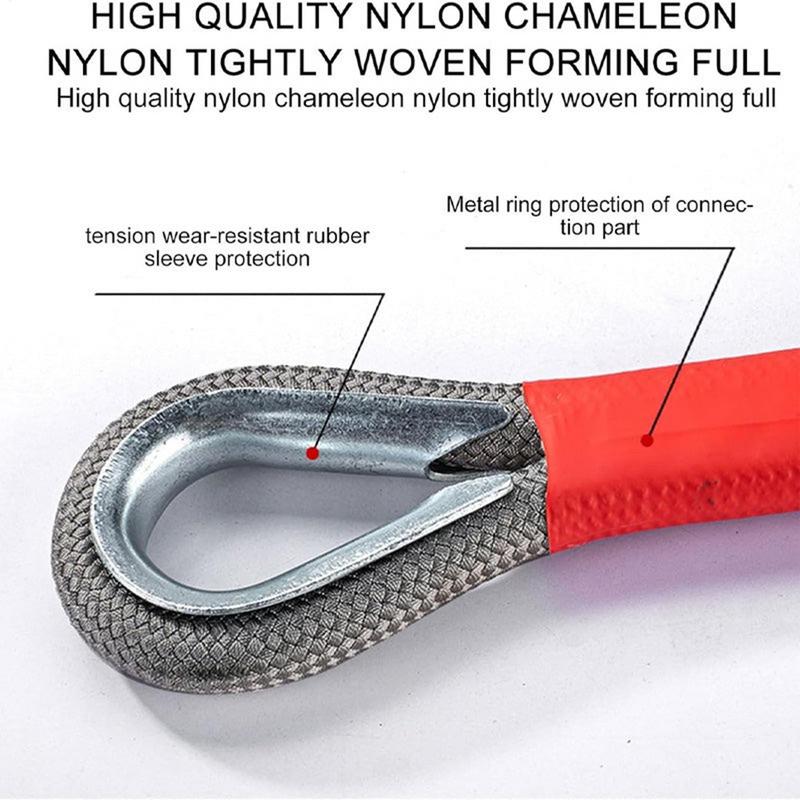 3/4/5M Car Tow Rope Set 10T/5T Tow Strap Off Road Towing Rope Heavy Duty Emergencies Equipment Tow Rope With Hooks For Truck ATV