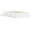 Bed Frame with Drawers White 90x200 cm Particleboard