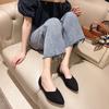 Женская обувь Туфли на плоской подошве Красивый цвет вязаная эластичная удобная мягкая обувь на плоской подошве Весенне-осенние одинарные