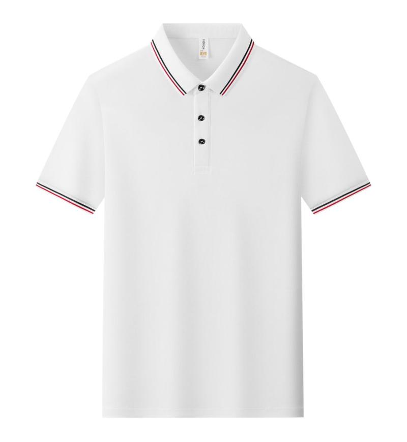 Женская и мужская однотонная футболка летняя с лацканами и короткими рукавами YG-2251/252