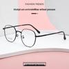 Danyang KO33010K Women's Polygon Retro Eyeglass Frame - Ultralight Non-Magnetic Titanium