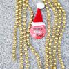 Heart Shape Round Beads Chain Garland Fixed Plating Mirror Surface Elegant Decoration Beads String for Wedding Birthday Stage
