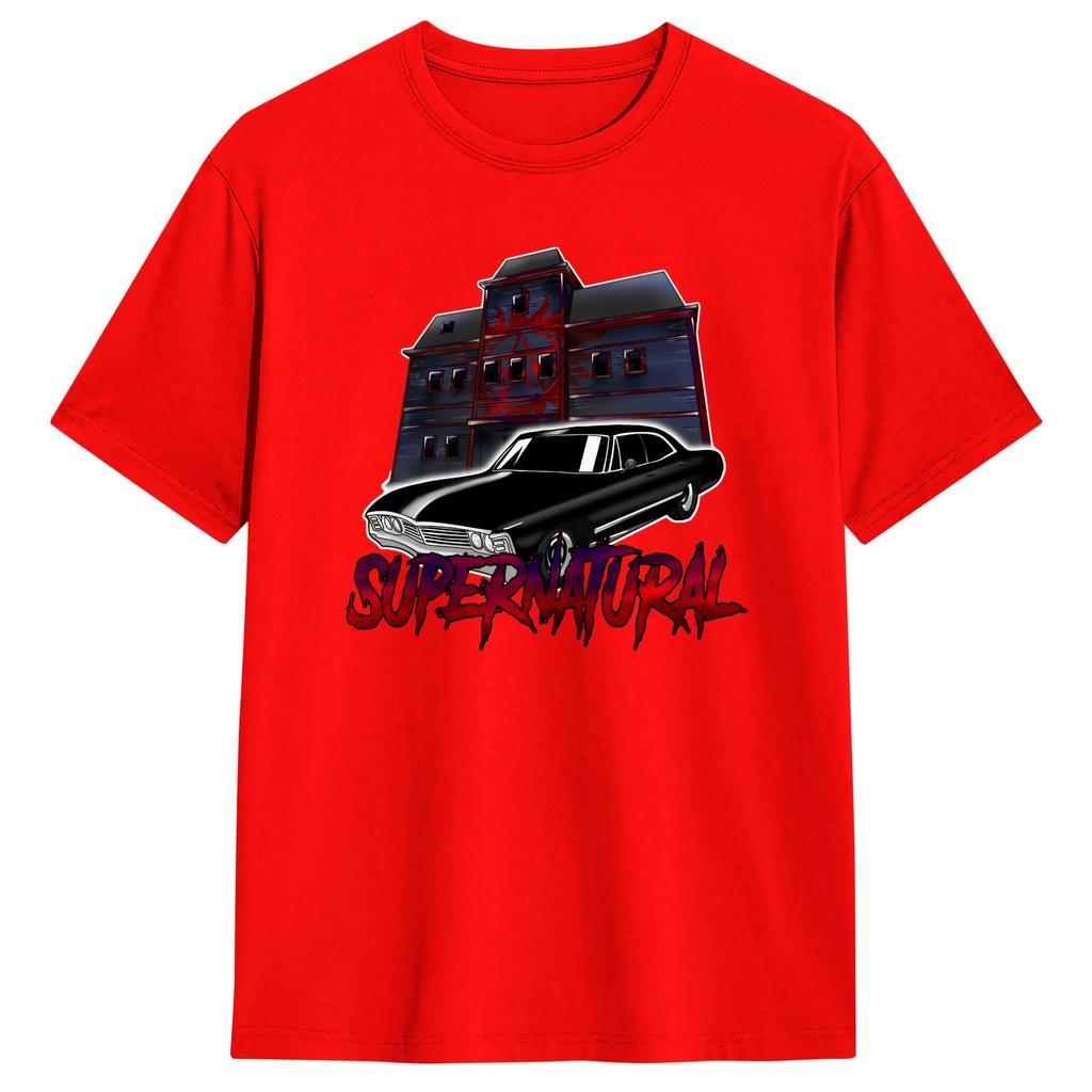 SupernaturAl Impala  TShirt Summer  Cotton T Shirts For Male Hip Hop Pattern Tshirt Short Sleeve Classic Tees