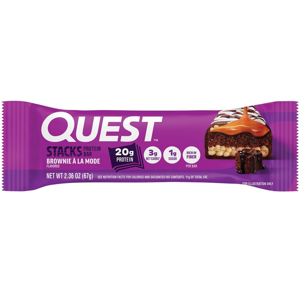 Quest Nutrition, Stacks, Protein Bars, Brownie à la Mode, 12 Bars, 67g each (2.36oz)