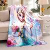3D Printing Disney _Frozen_ Cartoon Blanket Cute Princess Aisha Princess Printed Blanket Soft and Comfortable Blanket#(3)