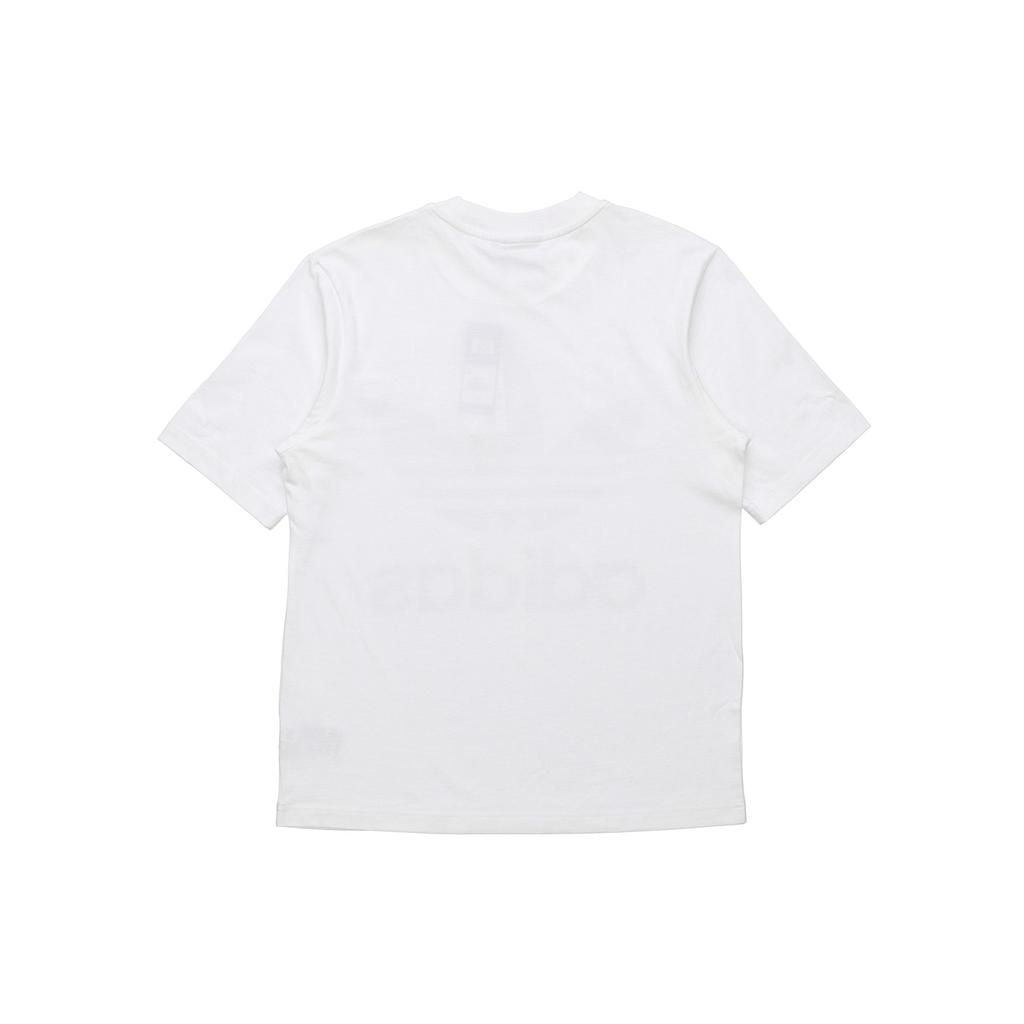 Adidas Футболка с круглым вырезом Originals Trefoil Casual Print для мужчин, белые CW1212