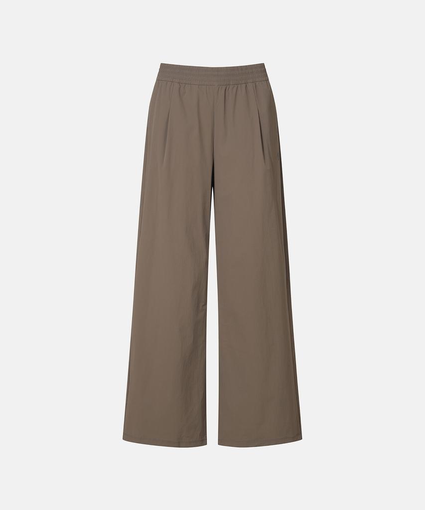 DESCENTE Women'S Woven Wide Fit Pants Dark Brown Sr322Ppt72