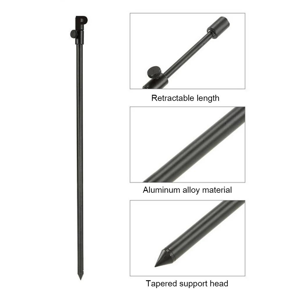 1 шт. рыболовная банка палка карповая сигнализация поклевки удлинитель удилища регулируемый черный алюминиевый удилище поддержка удилища рыболовные снасти
