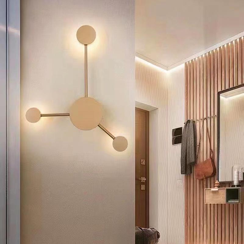 Скандинавский современный стиль спальня ночник простая творческая личность лестница проход фон настенные декоративные светильники