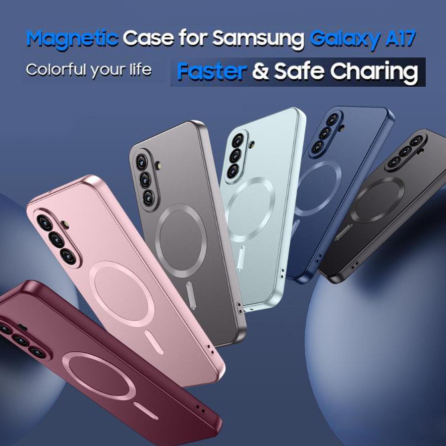 Для Magsafe Металлический Тонкий Мягкий ТПУ Чехол для Samsung Galaxy A57 A56 A55 A36 A35 A34 A26 A25 A17 A16 A07 A06 Чехол-защита для объектива