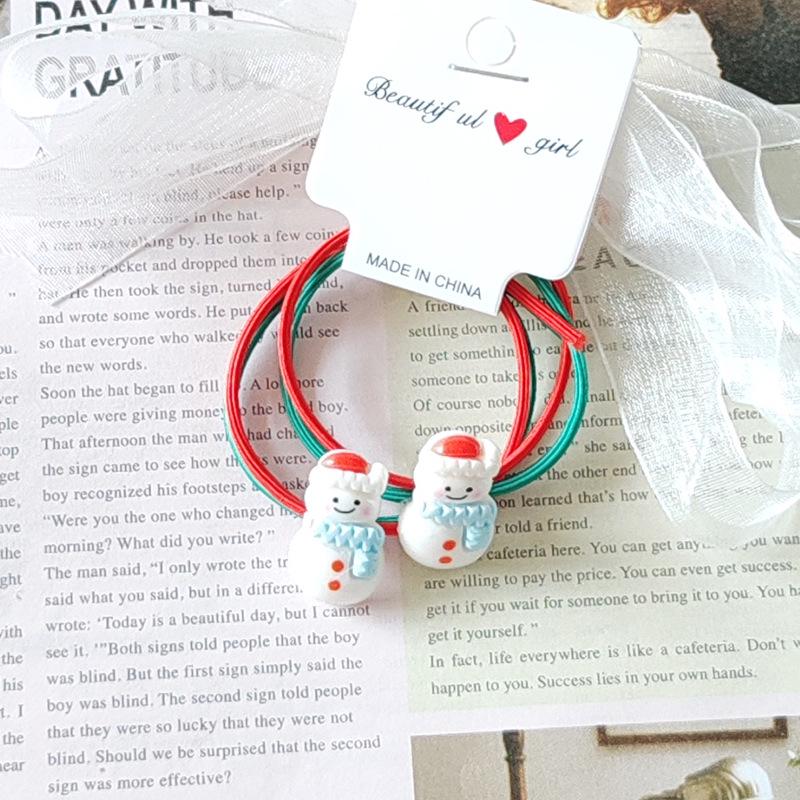 Резинки для волос «Санта Клаус» и «Рождественская елка» - Эластичные резинки для детей