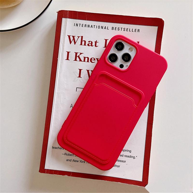 Мягкий силиконовый чехол для телефона для iPhone 13 Pro Max 12 11 слотов для карт, карманный кошелек, задняя крышка для Samsung S21 A32 Xiaomi Poco M3 Pro Redmi 9T